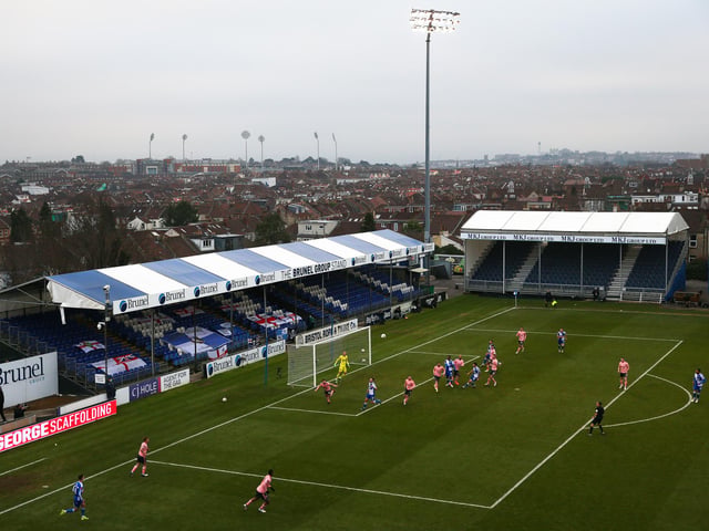 Bristol Rovers have an average this season of 6,862.