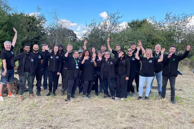 The Groundwork Five Counties team on one of their outdoor community hubs