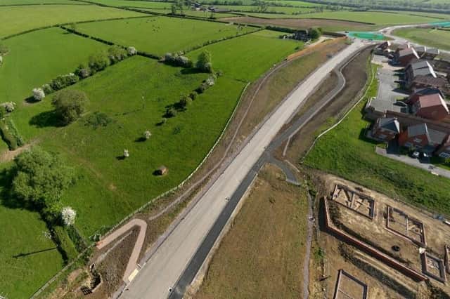 Drone picture of part of the new Melton Mowbray bypass