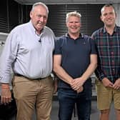 From left, Angus Fraser, Matthew Hoggard, Luke Fletcher and Mike Gatting at the cricket legends charity evening at Melton Theatre
PHOTO TOBY ROBERTS