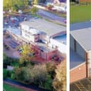 Waterfield Leisure Centre (left) and Melton Sports Village - hundreds of solar panels could soon be installed on their roofs