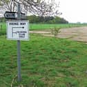 The entrance to the Saltby Airfield site