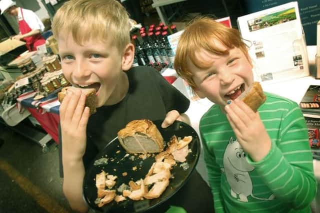 Youngsters tuck into pies at a previous Melton PieFest event