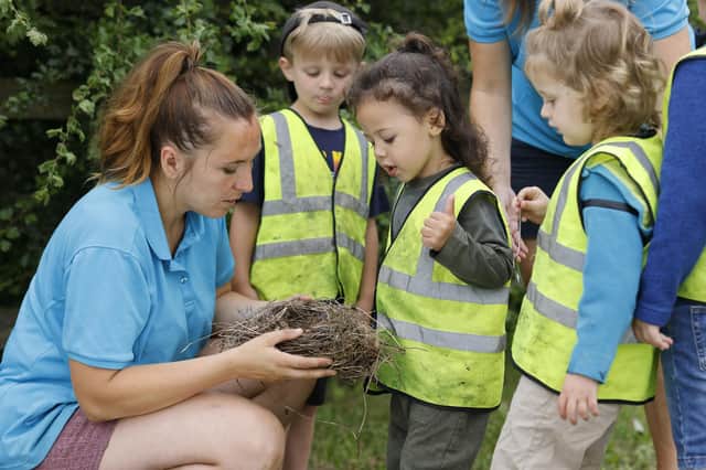 Forest school activities at Wymeswold pre-school