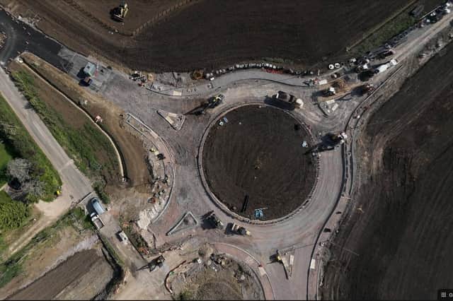 Roundabout 2 for the NEMMDR scheme on Scalford Road, Melton