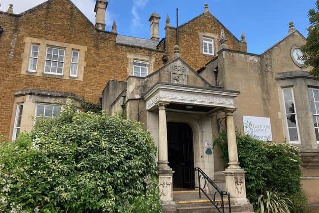 The front entrance to the Egerton Lodge nursing home - the building dates back to 1829