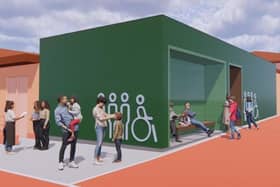 The planned new toilets at the Stockyard