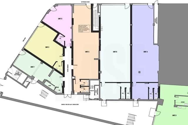 A graphic showing planned changes to The Mall shopping precinct in Melton Mowbray