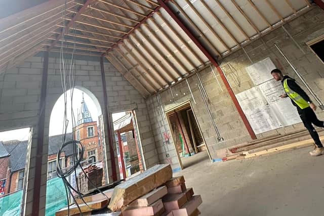 The interior of the new hall