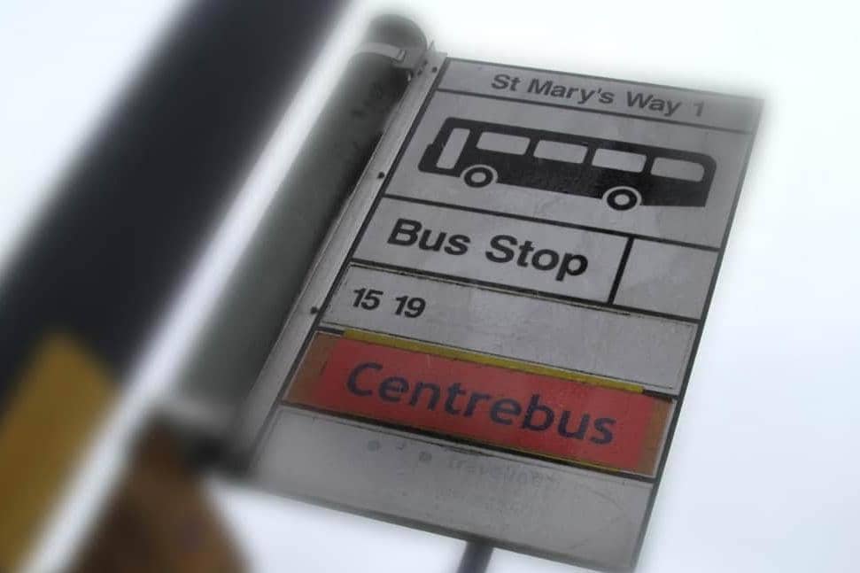 A bus stop at St Mary's Way in Melton