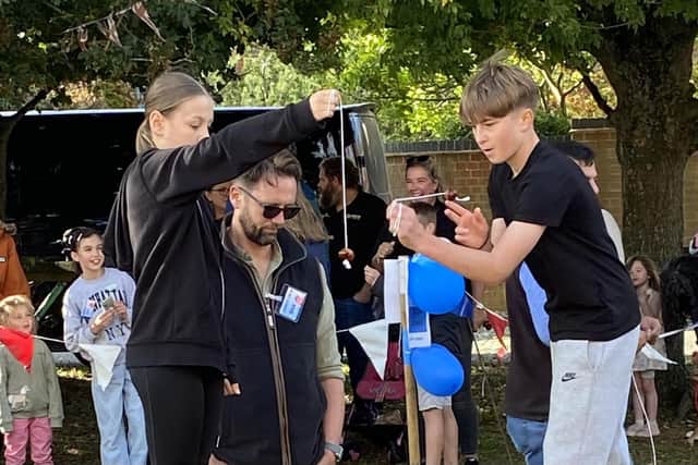 Action from a junior match at last year's Long Clawson Conker Championships