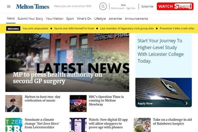 The Melton Times website
