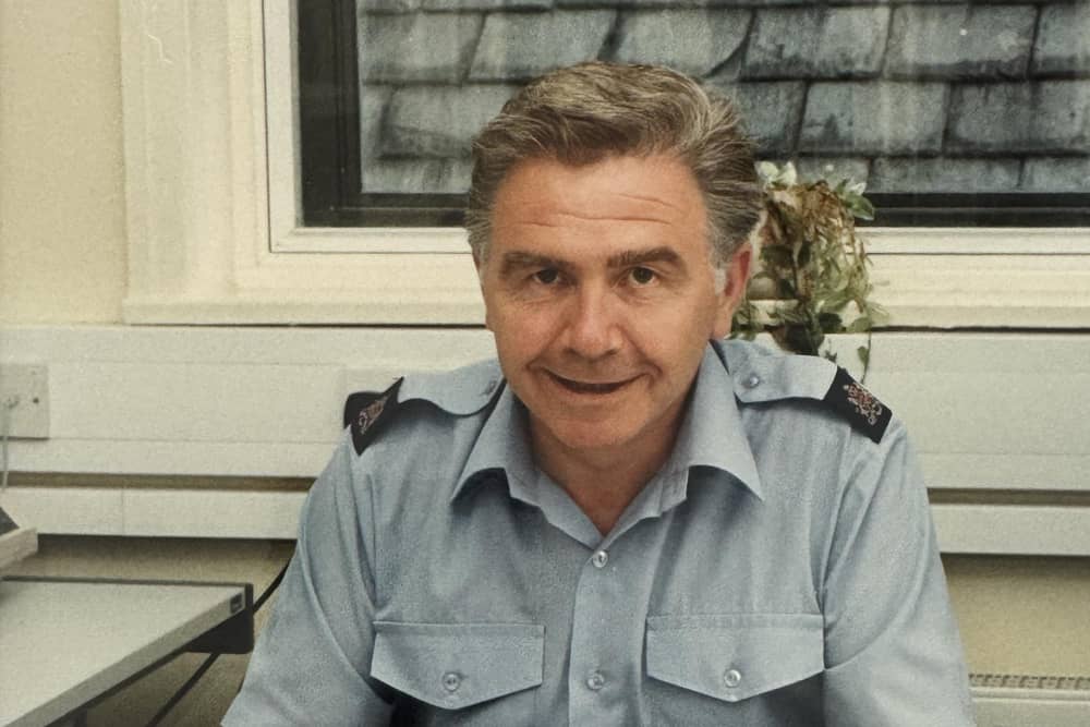 Tony Gough pictured during his service as a Warrant Officer in the RAF