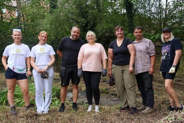 The clean-up operation at Frisby School