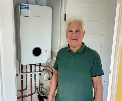 The Warm Homes project was able to fully fund the installation of first-time gas central heating in Noel's home
