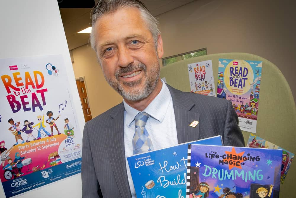 County councillor Kevin Crook is encouraging children to get involved in this year's Summer Reading Challenge