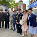 Some of the people in period clothes and uniforms at last year's 1940s Melton Mowbray weekend