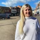 Natalia Bahrova pictured in Melton Mowbray Market Place