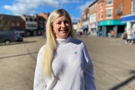 Natalia Bahrova pictured in Melton Mowbray Market Place