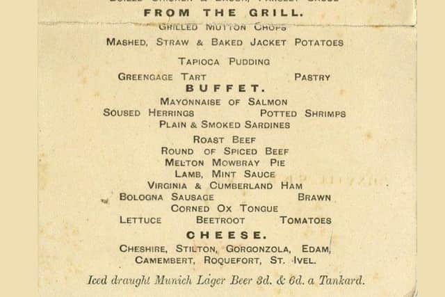 The lunch menu from the Titanic, for April 12, 1912, carried by French survivor Elise Lurette