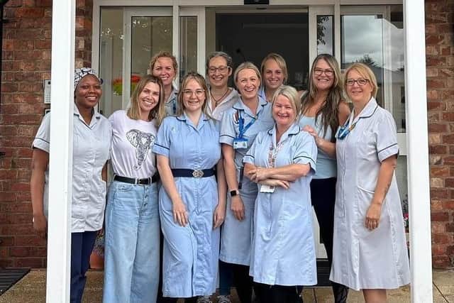 Some of the staff at St Mary's Birth Centre pictured shortly before births were paused at the unit in July IMAGE St Mary's Birth Centre