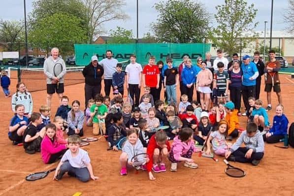 Youngsters enjoying a session at Melton Tennis Club.