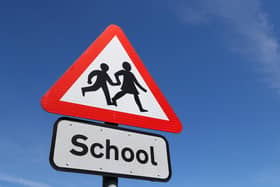 A school crossing sign Photo by Catherine Ivill/Getty Images)