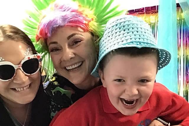 Students and staff enjoying the Colour Walk event in Melton