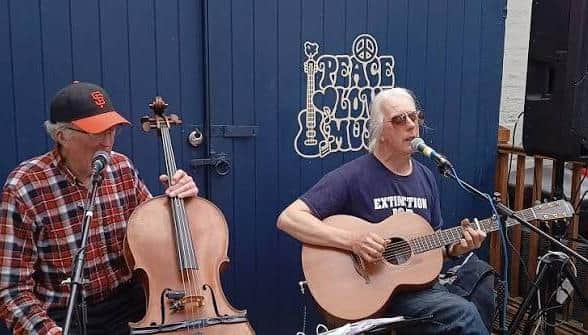 Adrian Kerr and Rob Thring, who will be peforming folk rock music at St John's Hall
