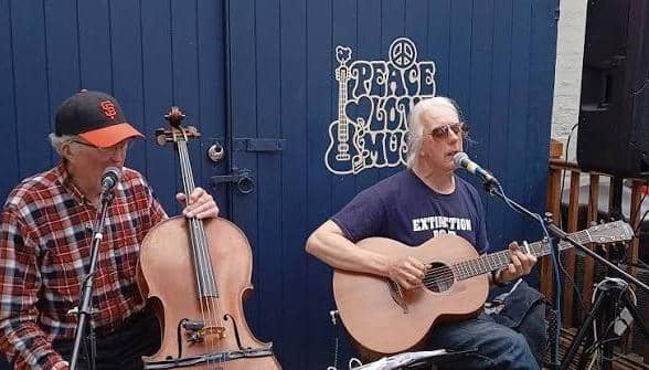 Adrian Kerr and Rob Thring, who will be peforming folk rock music at St John's Hall