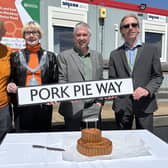 Melton Borough Council representatives at today's bypass launch event, from left, Councillor Joe Orson, Mayor Councillor Siggy Atherton, leader Councillor Ronan Browne and chief executive Edd de Coverly