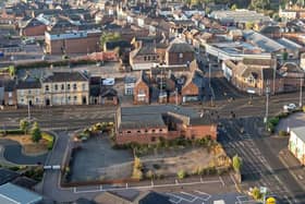 An aerial shot of the former B&H Midland Services building and its car park to the rear PHOTO: Melton and around from ABOVE Steely DRONE