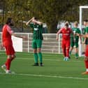 Melton Town batted past Belper United to win 2-1. Pic by Mark Woolterton.