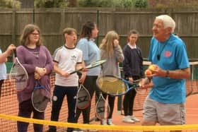 Pupils from Birch Wood Area Special School enjoy a tennis session with Melton Mowbray Tennis Club