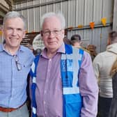 Royal Chef, Mark Flanagan, with British Pie Awards organiser, Matthew O'Callaghan, at last year's Artisan Cheese Fair in Melton