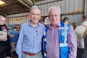 Royal Chef, Mark Flanagan, with British Pie Awards organiser, Matthew O'Callaghan, at last year's Artisan Cheese Fair in Melton