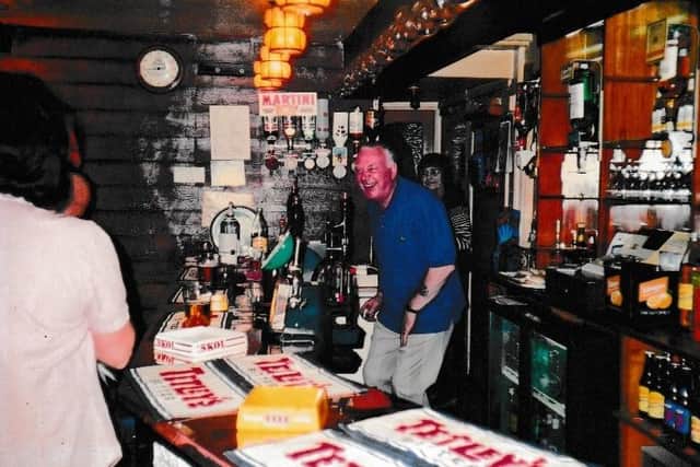 Jimmy Lawless pictured behind the bar at The Sugar Loaf at Ab Kettleby