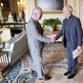 King Charles III receives the Archbishop of Canterbury Justin Welby 