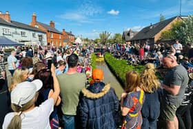 Crowds gather for a previous Wymeswold duck race day