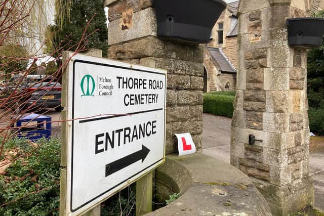 The Thorpe Road cemetery at Melton Mowbray