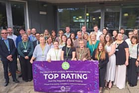 Officials and councillors celebrate Melton Borough Council top rating for social housing management