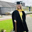 Miriam Culy pictured on graduation day at Keele University