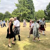 Waltham Scottish country dancers going through their paces