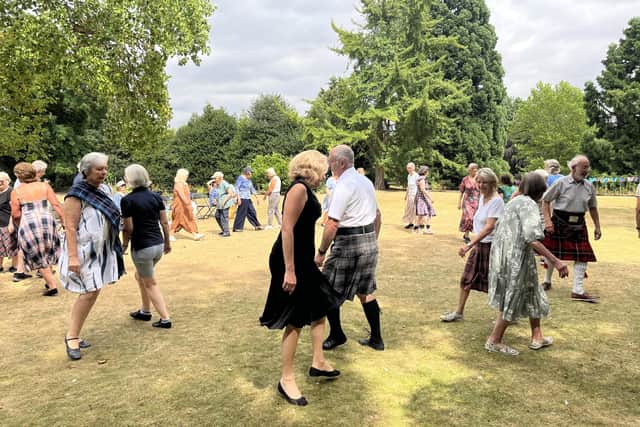 Waltham Scottish country dancers going through their paces
