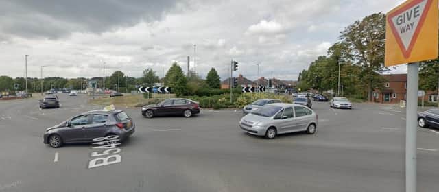 The Pork Pie Roundabout on the A563 at Aylestone, Leicester
PHOTO Google Streetview