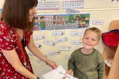 An Oasis Pre-schooler celebrates graduation to primary school