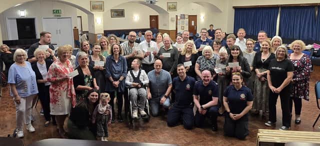 The beneficiaries who received cheques from the latest Trumpton fundraising tours in Melton Mowbray