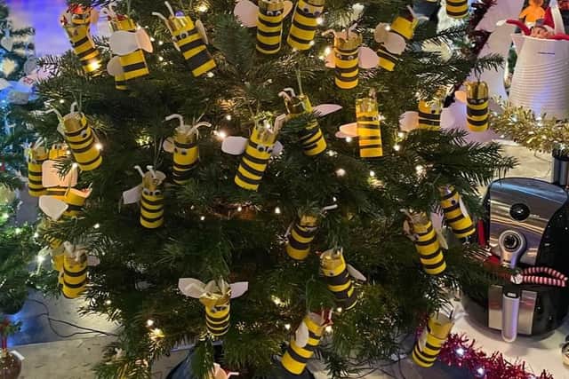 Ab Kettleby School's entry to the Melton Christmas tree festival