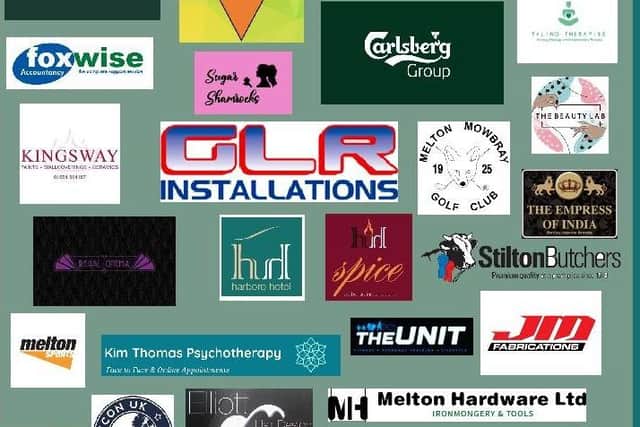 Local companies which donated prizes for the Bollywood-themed fundraiser for Ukraine at the Harboro Hotel in Melton