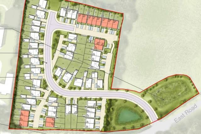 The planned layout for the Wymeswold scheme via Hope Architects